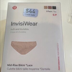 Lululemon InvisiWear Mid-Rise Bikini Lace Trio